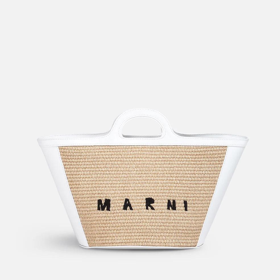 Marni Tropicalia Small Raffia and Leather Bag Image 1