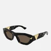 Bottega Veneta New Triang Geometrical Acetate Sunglasses - Image 1