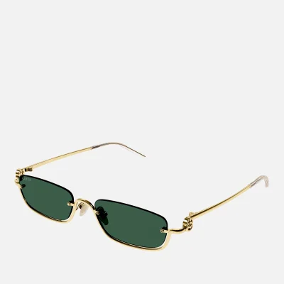 Gucci Metal Rectangle-Frame Sunglasses