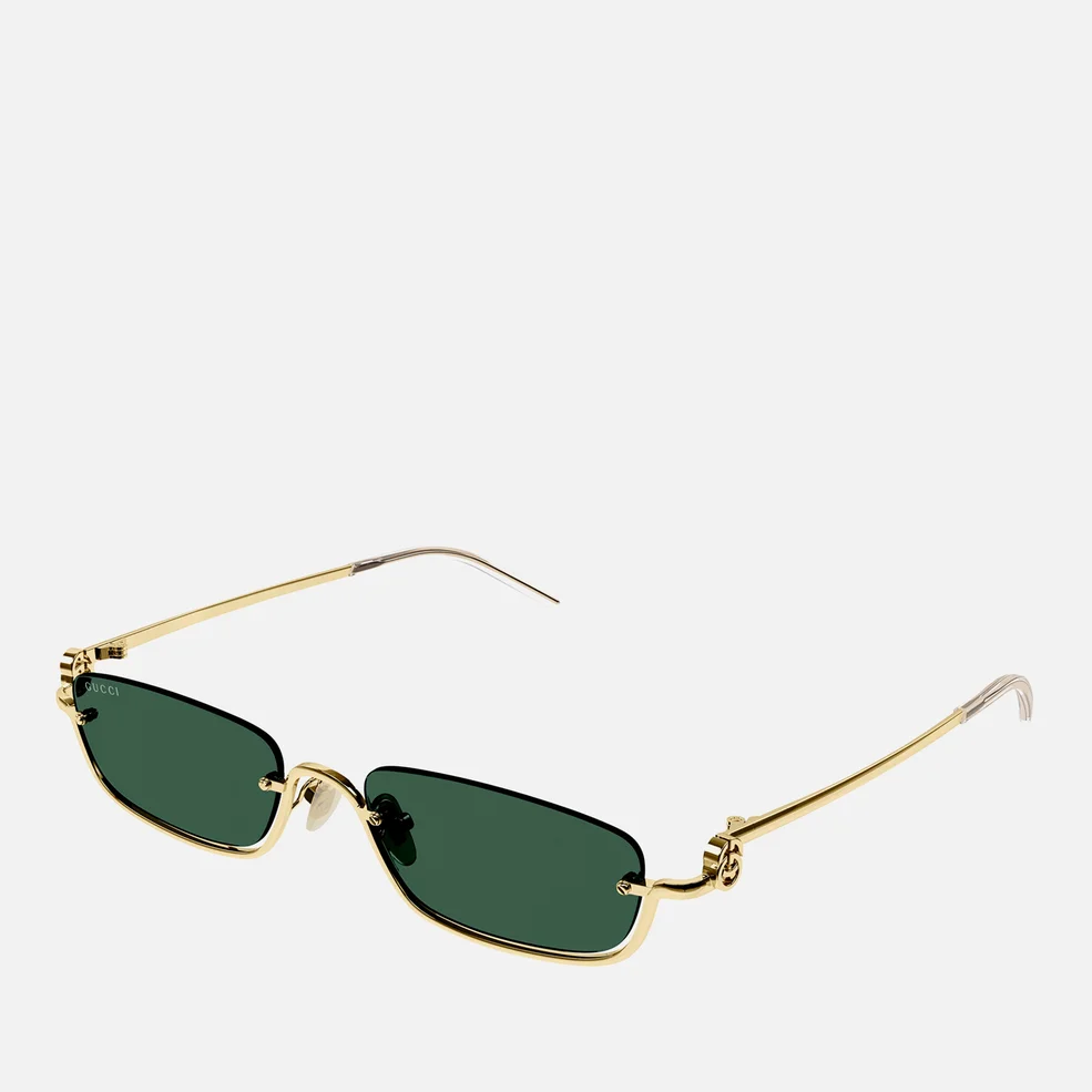 Gucci Metal Rectangle-Frame Sunglasses Image 1