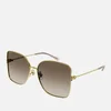 Gucci Not A Fork Rectangular Metal Sunglasses - Image 1