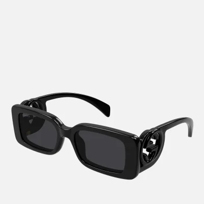 Gucci Chaise Lon Rectangular Acetate Sunglasses