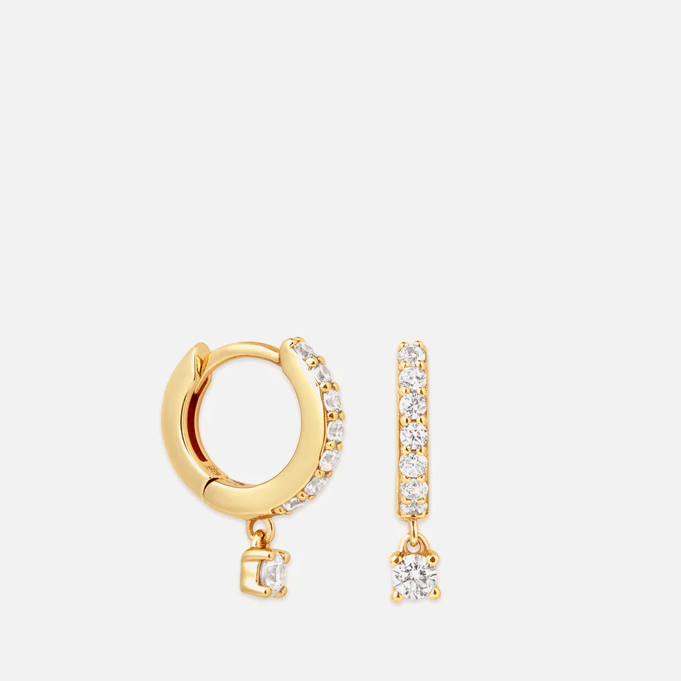 Astrid & Miyu Crystal Charm Gold-Plated Silver Earrings Image 1