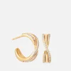 Astrid & Miyu Pave Twist Gold-Plated Silver Earrings - Image 1