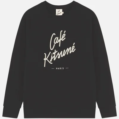 Café Kitsuné Logo-Print Cotton-Jersey Sweatshirt - S