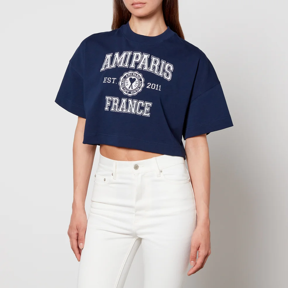 AMI paris France Cotton-Jersey T-Shirt Image 1