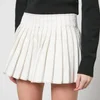 AMI Pleated Cotton-Twill Wrap Mini Skirt - Image 1