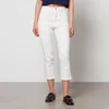 AMI Cropped Slim-Fit Cotton-Twill Trousers - Image 1