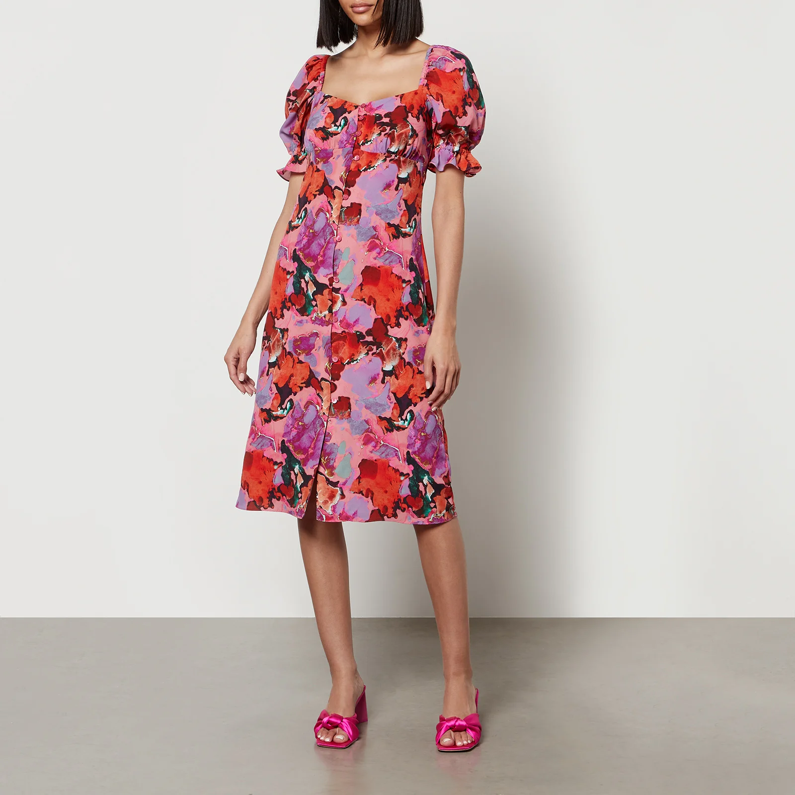 PS Paul Smith Floral-Print Crepe de Chine Dress Image 1