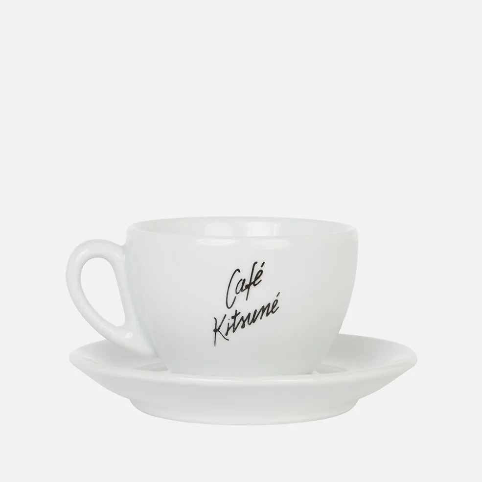 Cafe Kitsuné Cup and Saucer - White - Large Image 1
