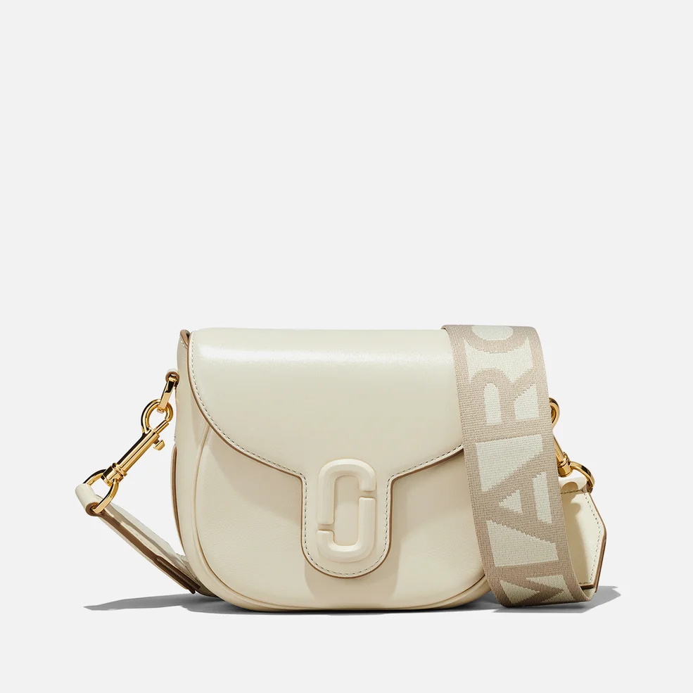 Marc Jacobs Women's The Small Leather Covered J Marc Saddle Bag - Cloud White Image 1