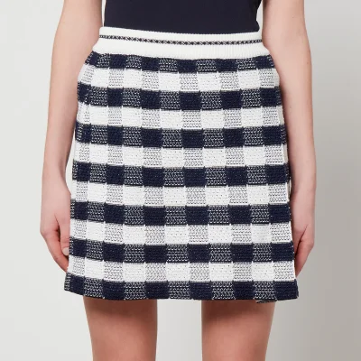 Thom Browne Checked Cotton-Blend Jacquard Mini Skirt