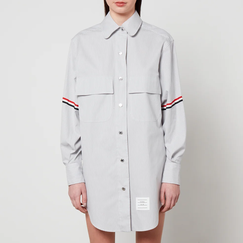 Thom Browne Supersized Cotton-Jacquard Shirtdress Image 1