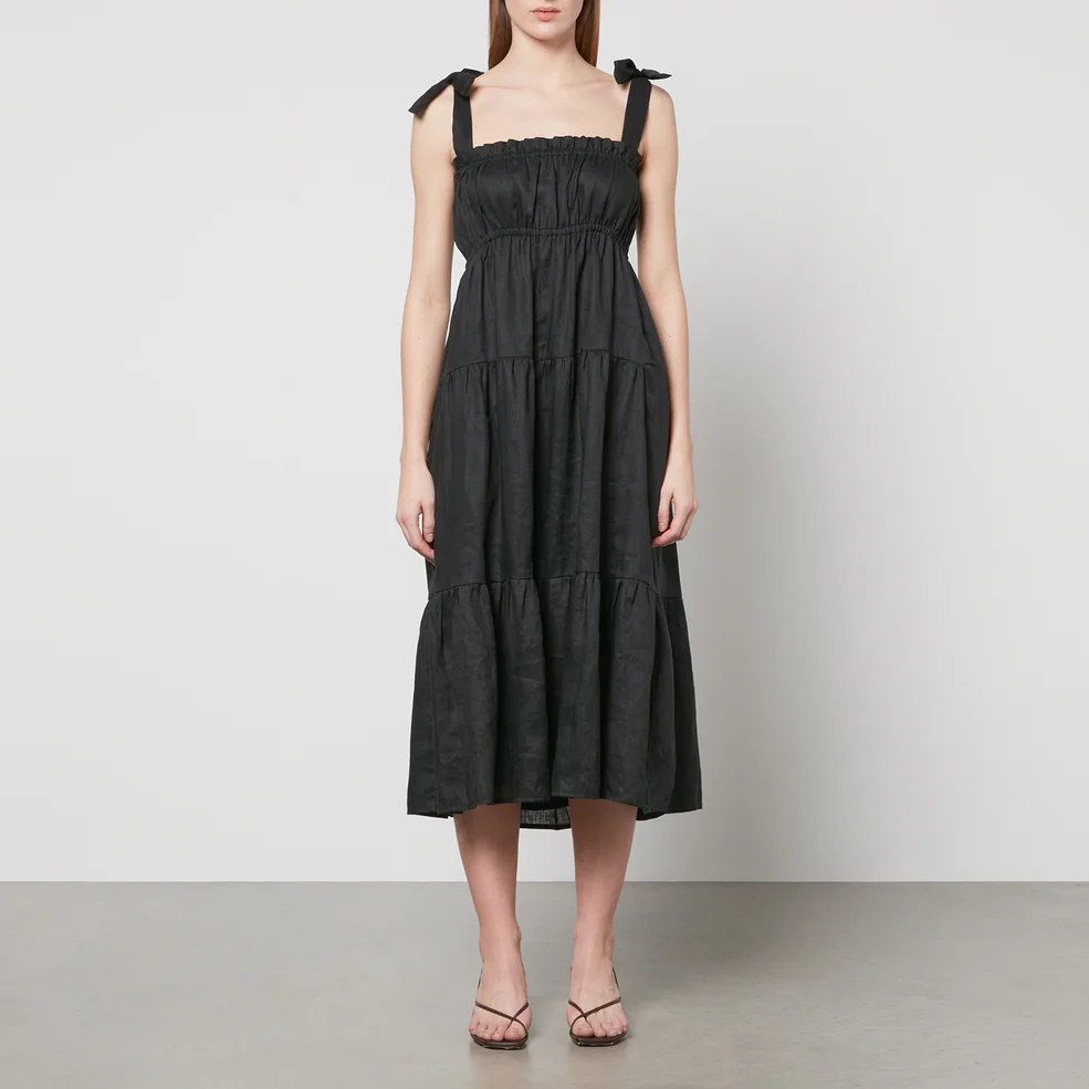 Faithfull The Brand Bellamy Linen Midi Dress Image 1