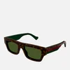 Gucci Acetate Rectangle-Frame Sunglasses - Image 1