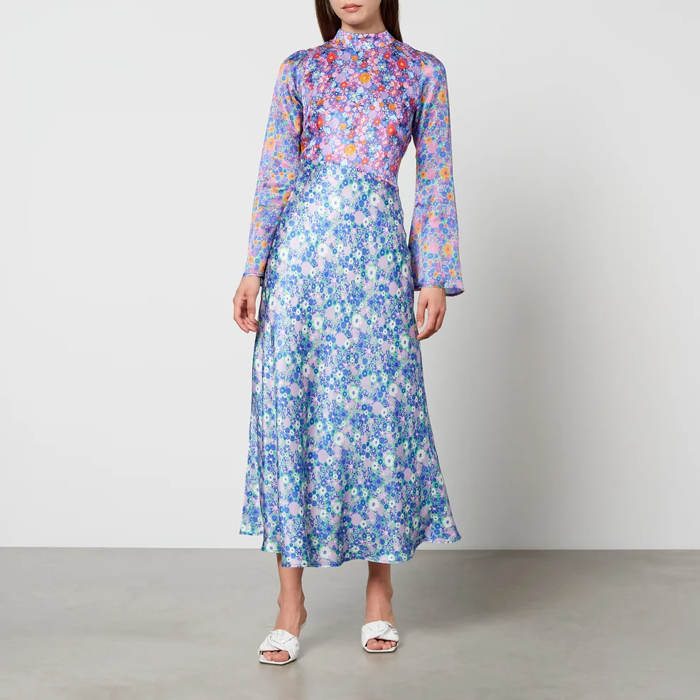 Olivia Rubin Priscilla Floral-Print Satin Maxi Dress Image 1