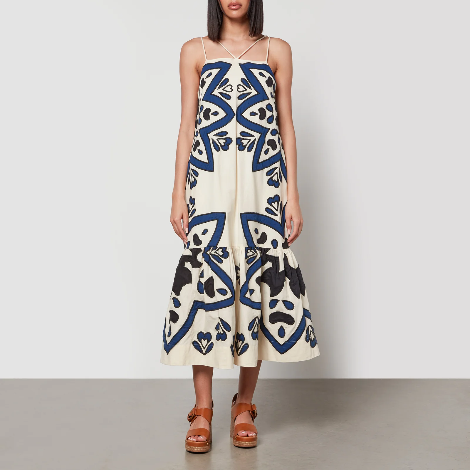 Sea New York Kaia Kaleidoscope Cotton and Linen-Blend Dress - M Image 1