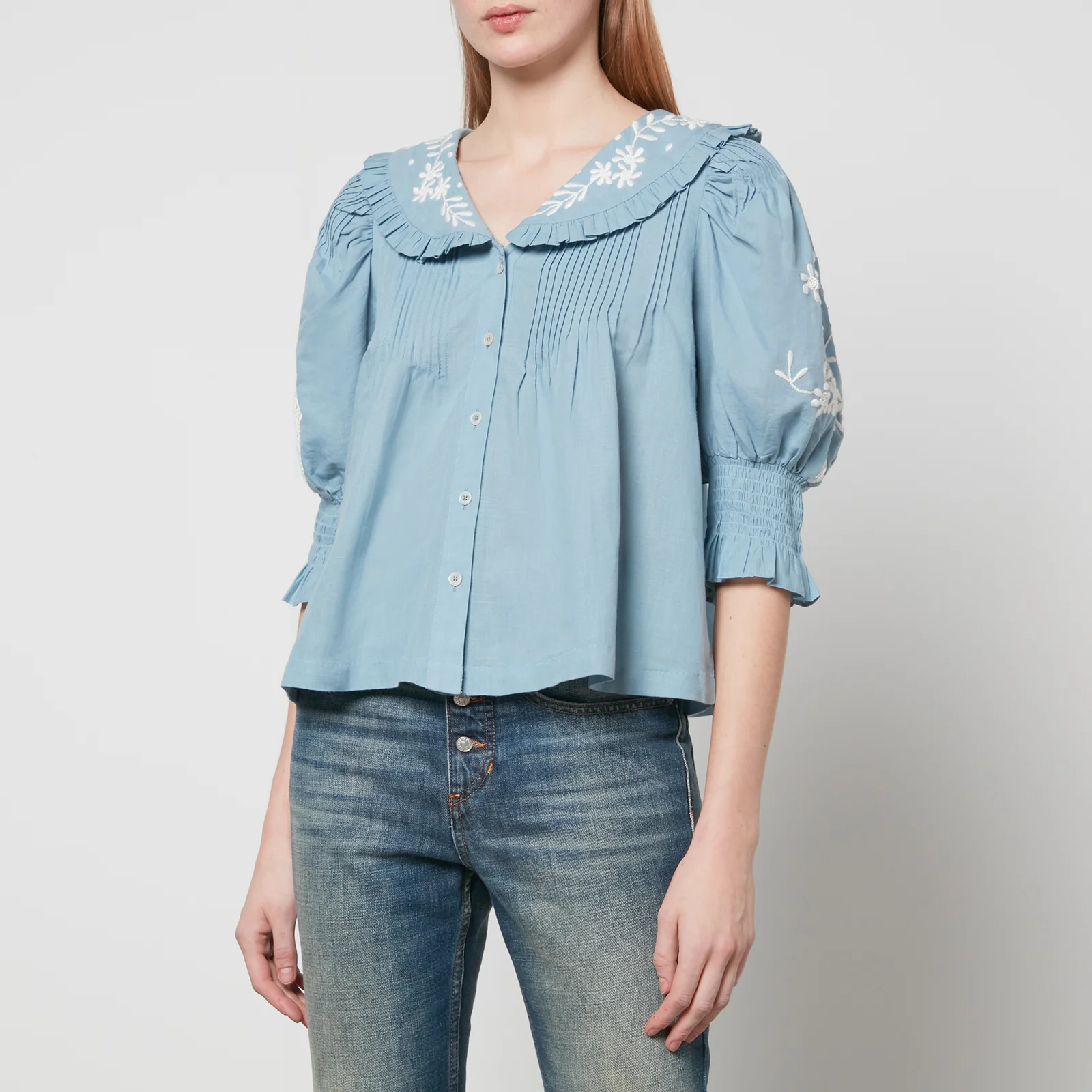 Sea New York Kyla Linen and Cotton-Blend Top - L Image 1