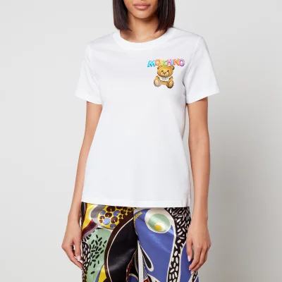 Moschino Bear Logo-Print Cotton-Jersey T-Shirt