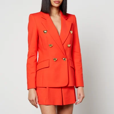 Moschino Double-Breasted Brushed Crepe Blazer