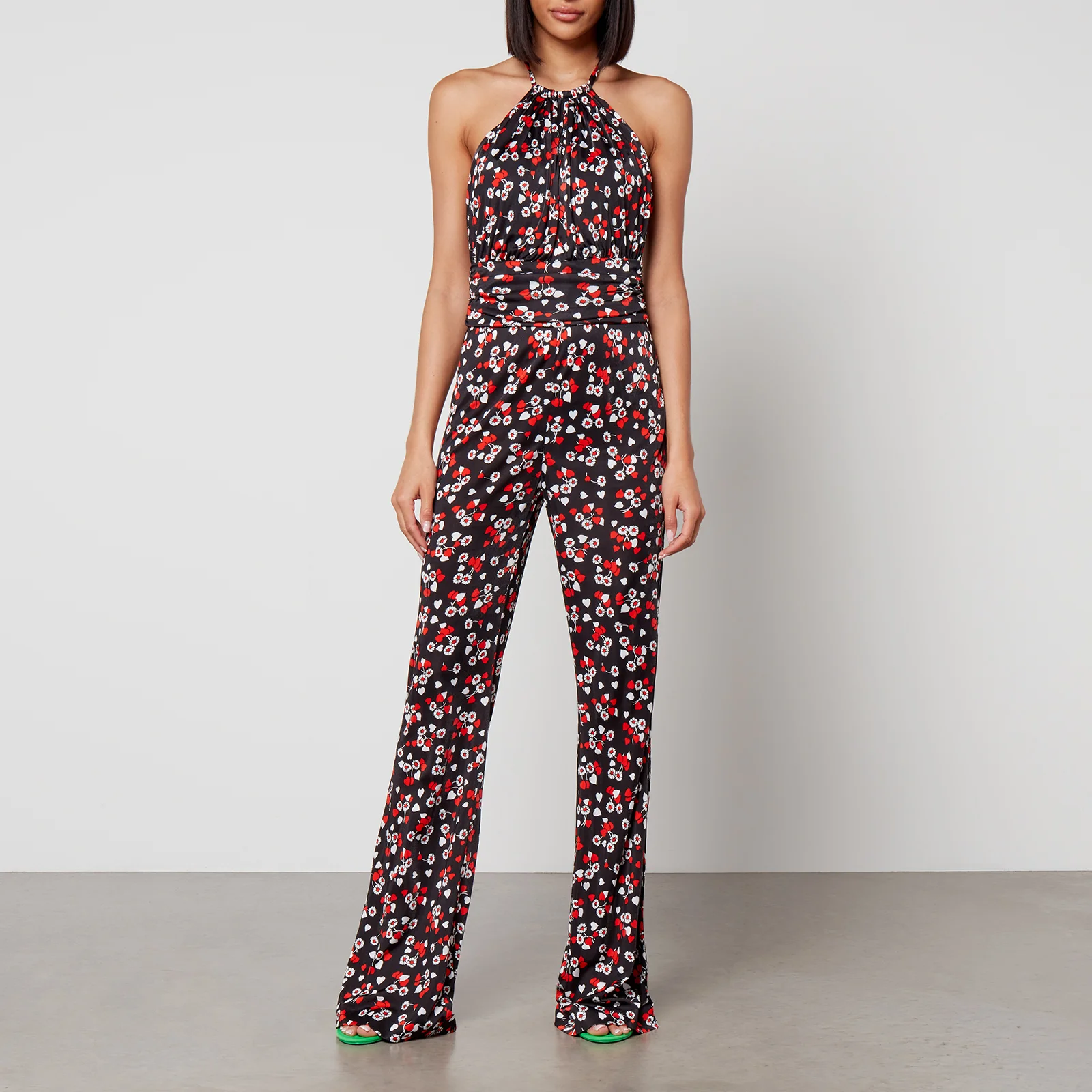 Moschino Floral Print Strech Jersey Jumpsuit Image 1