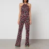 Moschino Floral Print Strech Jersey Jumpsuit - Image 1