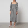 Sleeper Atlanta Gingham-Print Linen-Blend Dress - Image 1