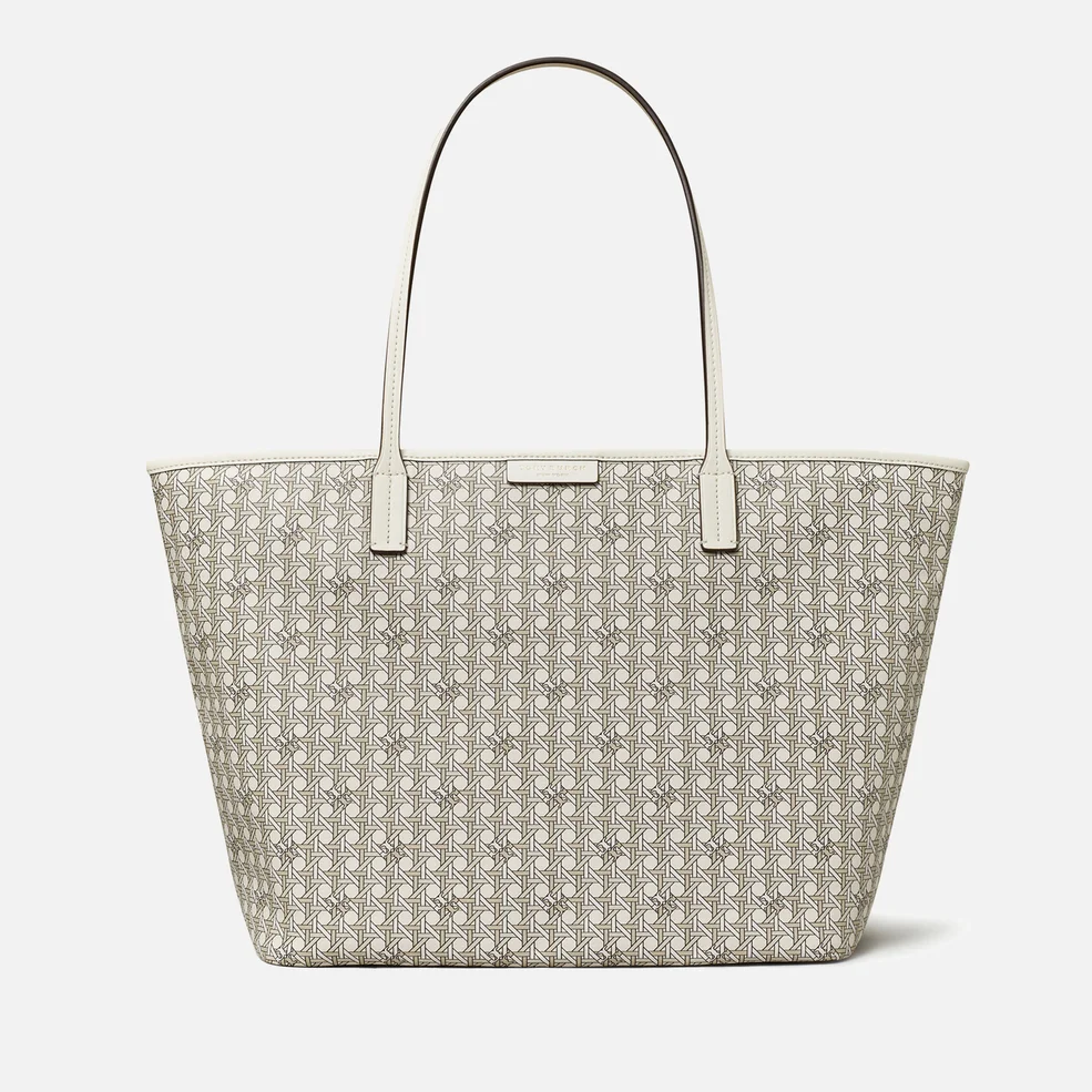 Tory Burch Ever-Ready Monogram Coated-Canvas Tote Bag Image 1