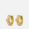 Tory Burch Kira Gold-Plated and Enamel Huggie Earrings - Image 1