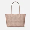 Tory Burch Small Ever-Ready Monogram Coated-Canvas Tote Bag - Image 1