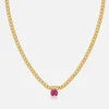 Luv AJ Bargot Plated Brass and Crystal Stud Necklace - Image 1