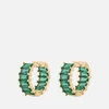 Luv AJ Ballier Huggies Gold-Plated Crystal Earrings - Image 1