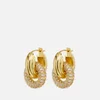 Luv AJ Gold-Plated Cubic Zirconia Hoop Earrings - Image 1