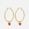 Luv AJ x For Love and Lemons Heart Gold-Plated Hoop Earrings - Image 1