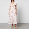 SZ Blockprints Charlotte Floral-Print Cotton-Gauze Midi Dress - Image 1