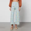 SZ Blockprints Disco Floral-Printed Cotton-Canvas Trousers - Image 1