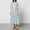 SZ Blockprints Gaia Floral-Print Cotton Midi Dress - Image 1