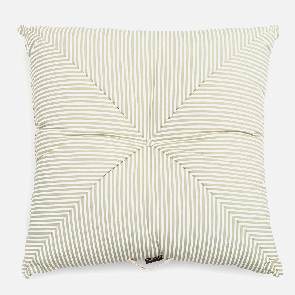Business & Pleasure Floor Pillow - Sage Stripe Image 1