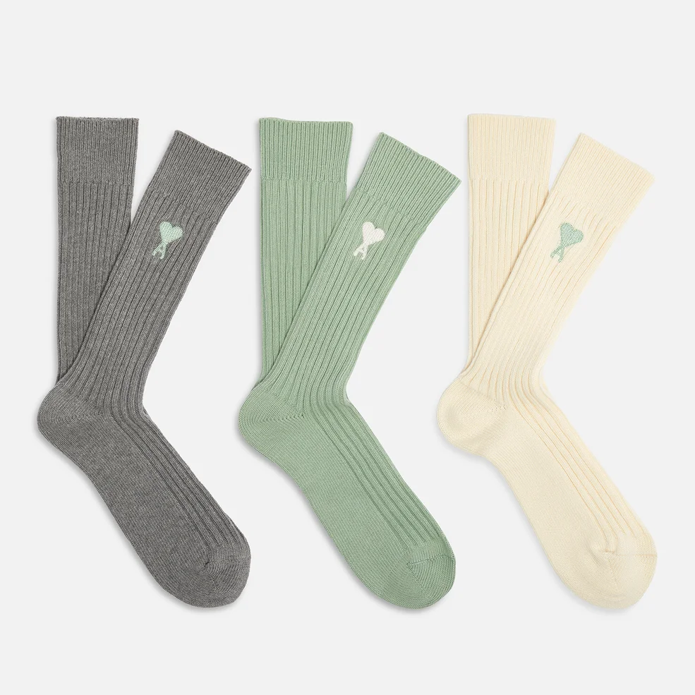 AMI x Coggles de Coeur Three-Pack Cotton-Blend Socks Image 1