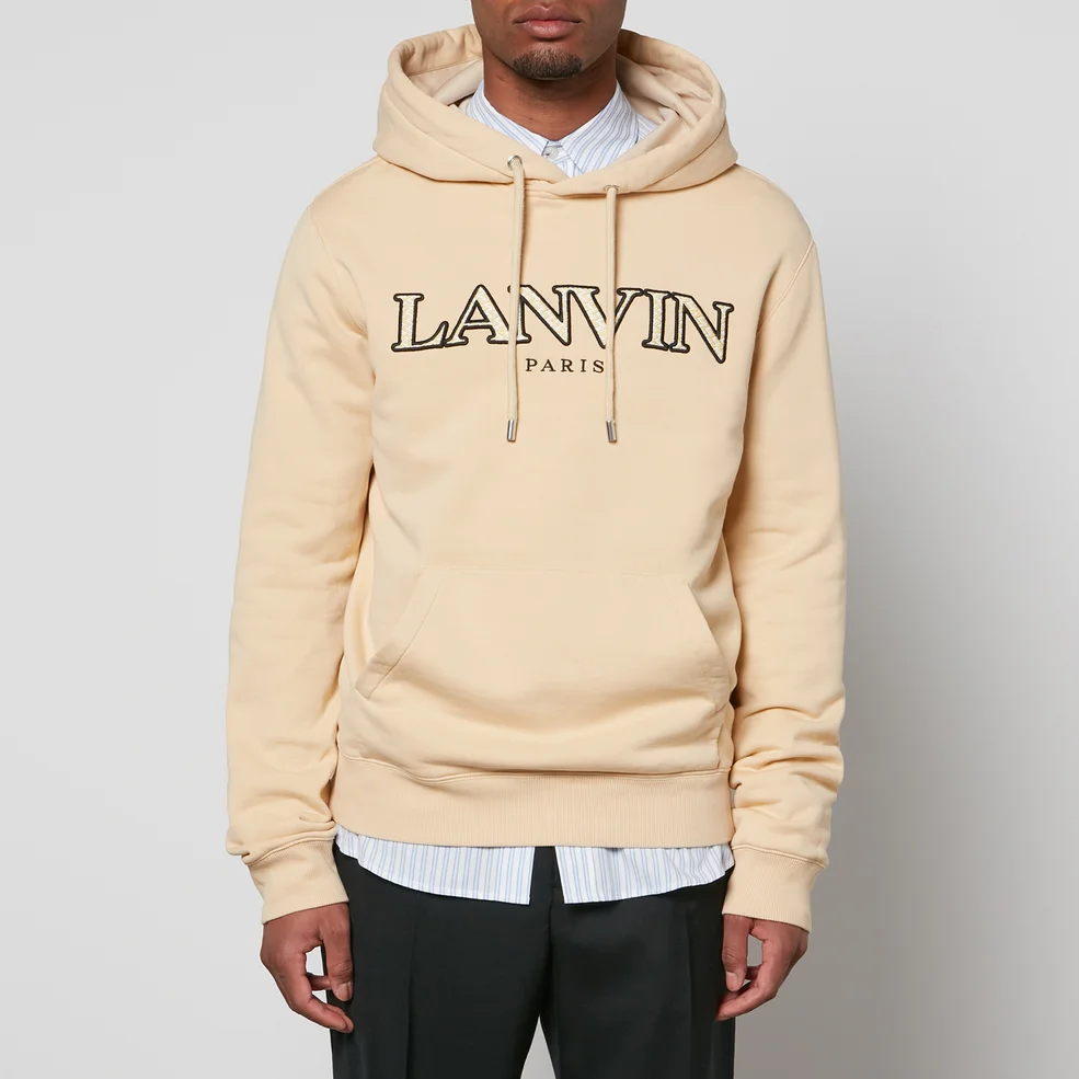 Lanvin Curb Logo-Appliquéd Cotton-Jersey Hoodie Image 1