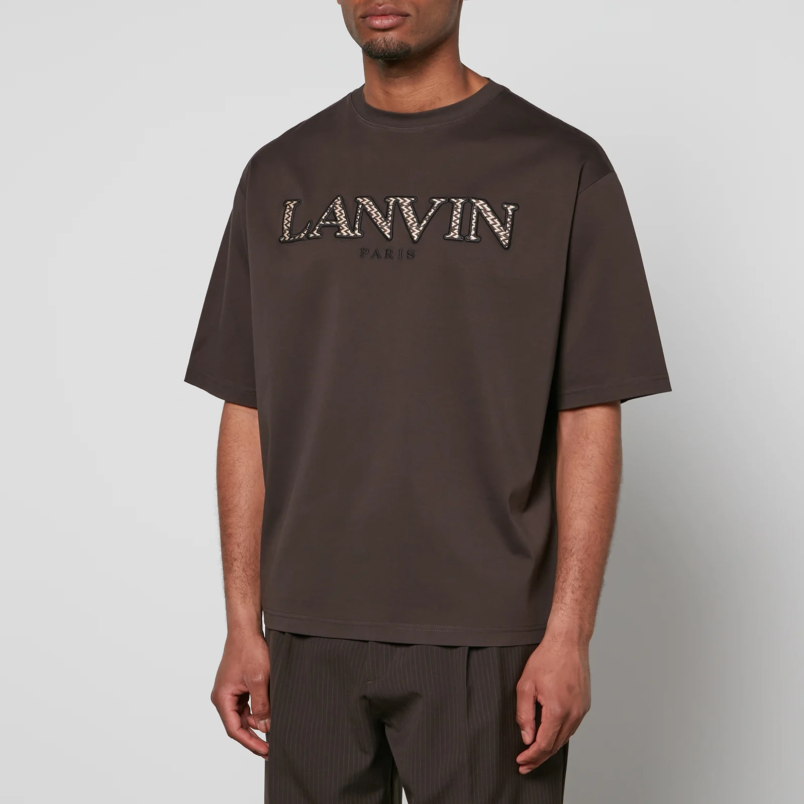 Lanvin Curb Logo Cotton-Jersey T-Shirt Image 1