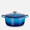 Le Creuset Signature Cast Iron Round Casserole Dish - 28cm - Azure Blue - Image 1