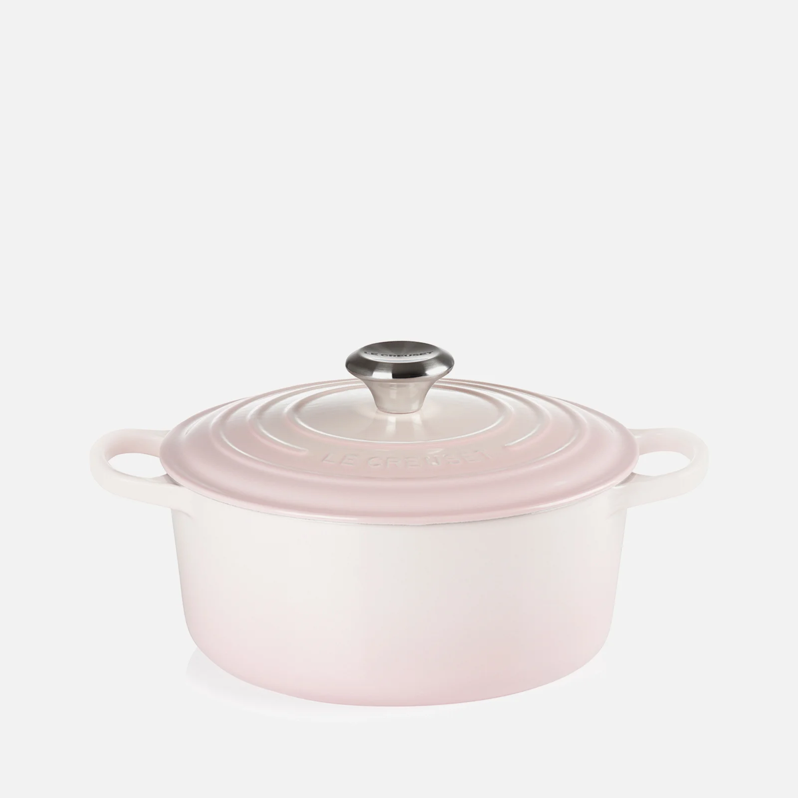 Le Creuset Signature Cast Iron Round Casserole Dish - 24cm - Shell Pink Image 1