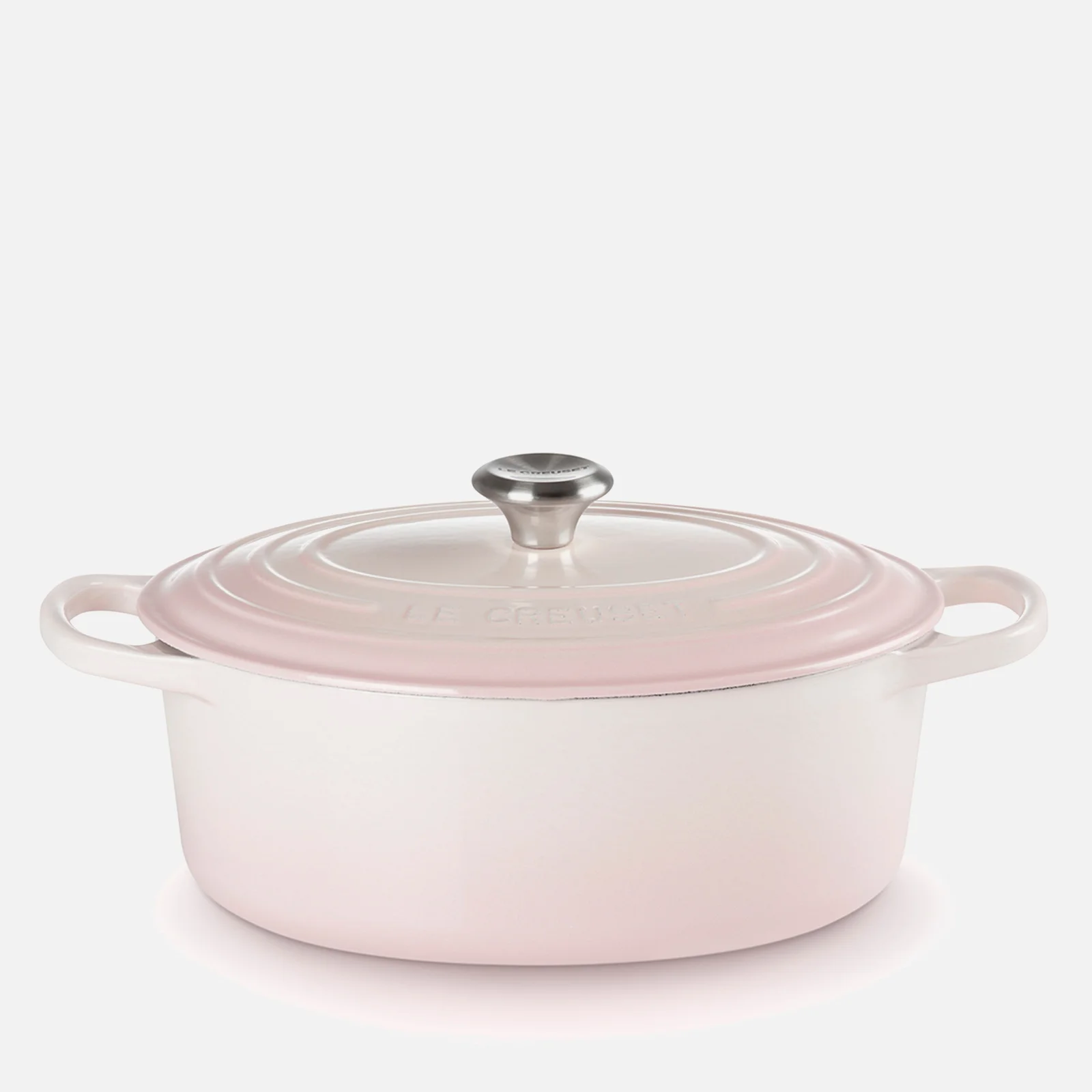 Le Creuset Signature Cast Iron Oval Casserole Dish - 29cm - Shell Pink Image 1