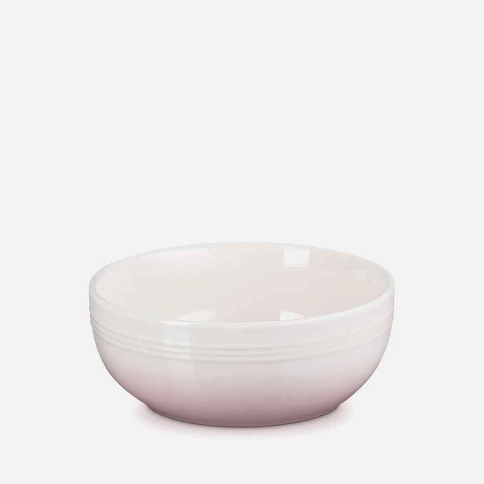 Le Creuset Stoneware Coupe Cereal Bowl - Shell Pink Image 1