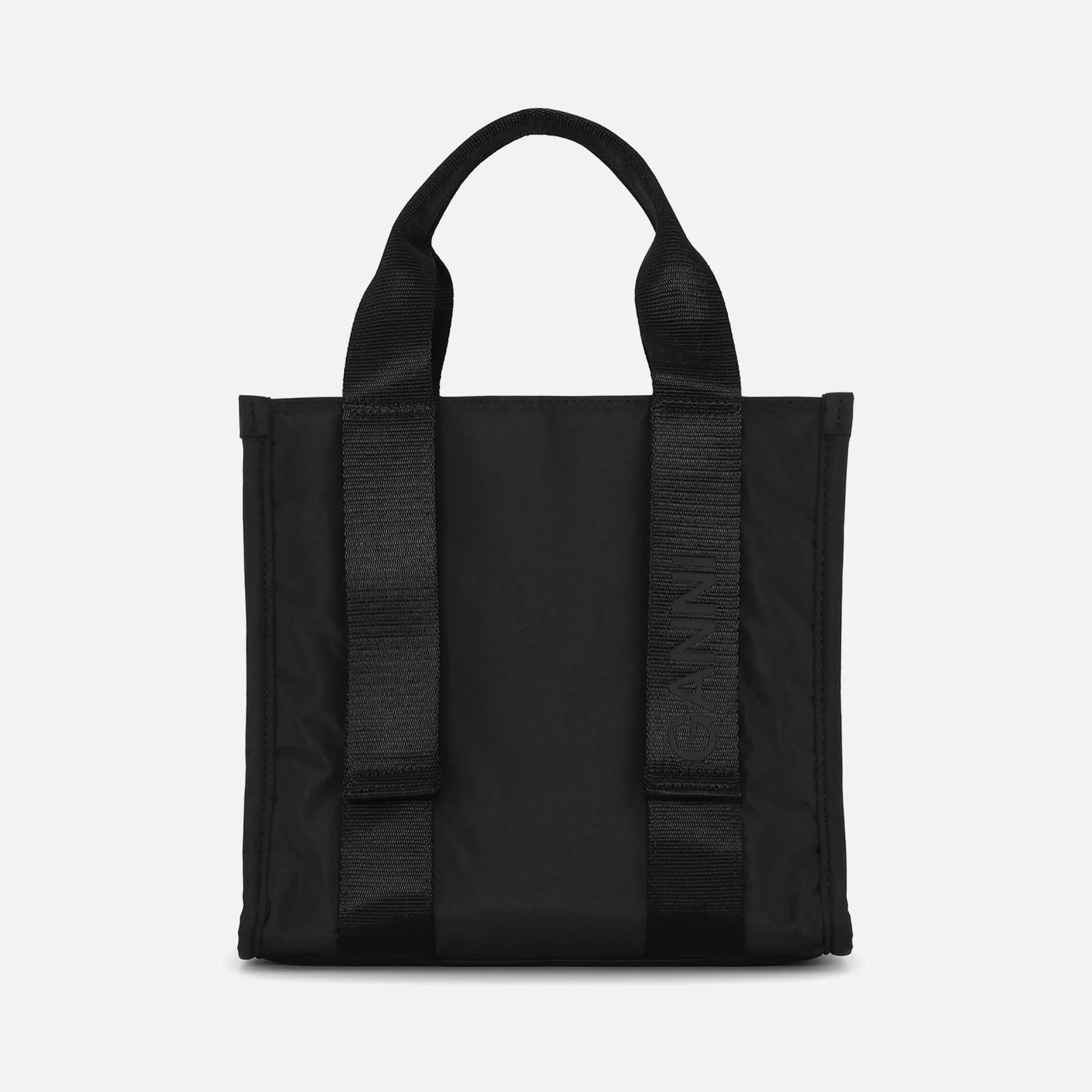 Ganni Tech Small Recycled Canvas Tote Bag Image 1