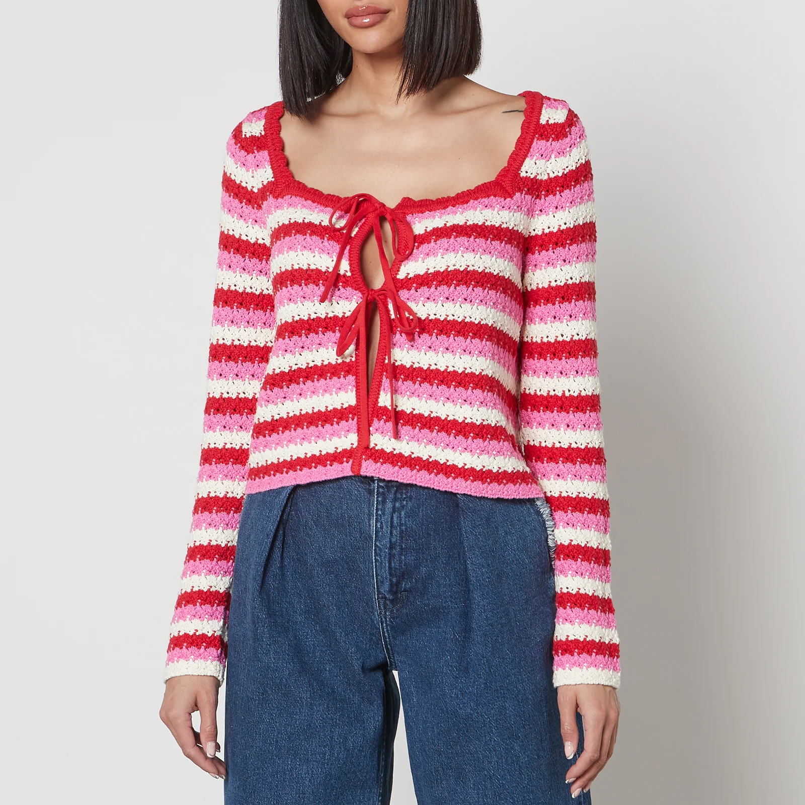 Kitri Dionne Cotton-Blend Crochet Cardigan Image 1