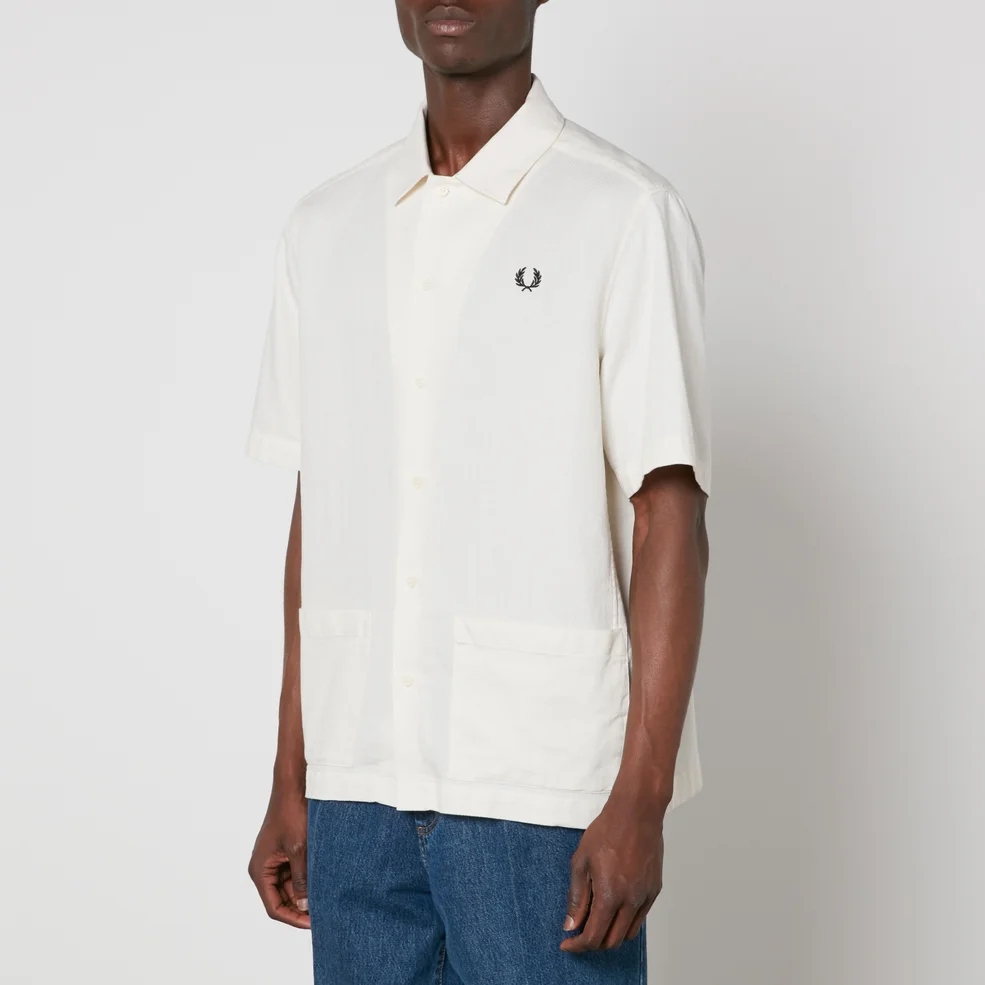Fred Perry Cotton and Linen-Blend Piqué Shirt Image 1