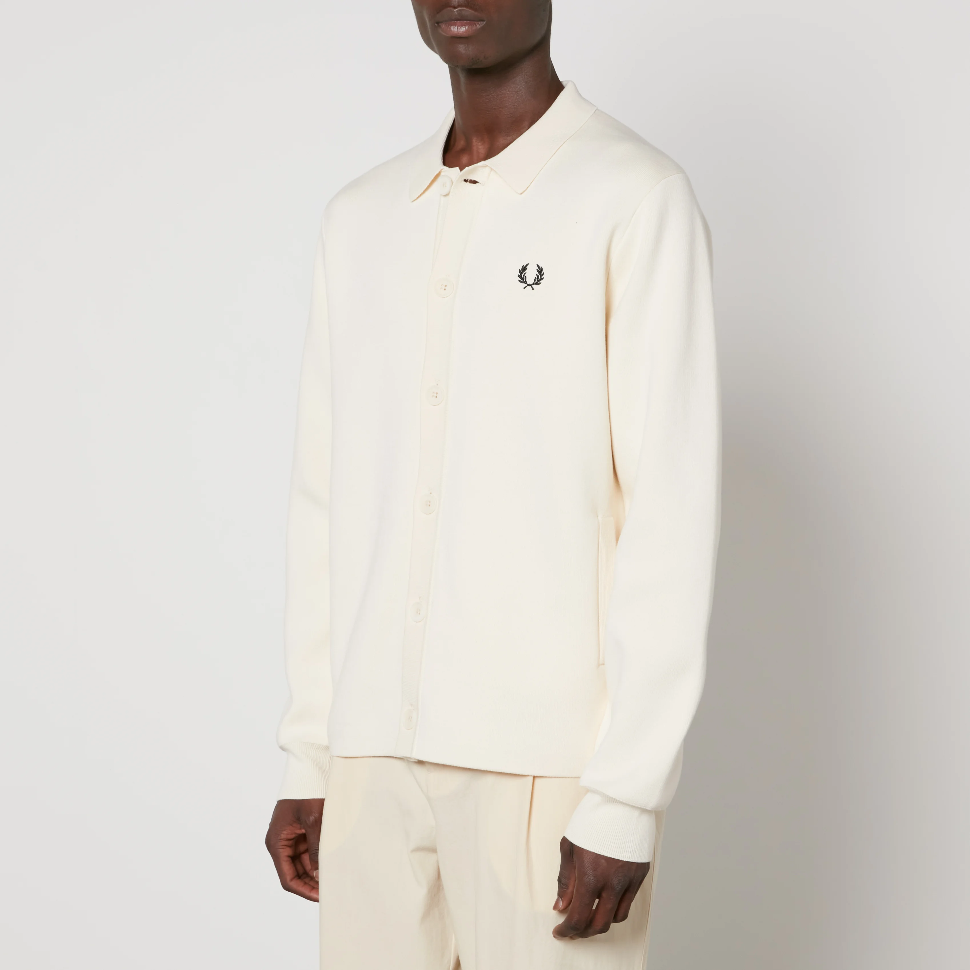 Fred Perry Logo-Embroidered Cotton Cardigan Image 1