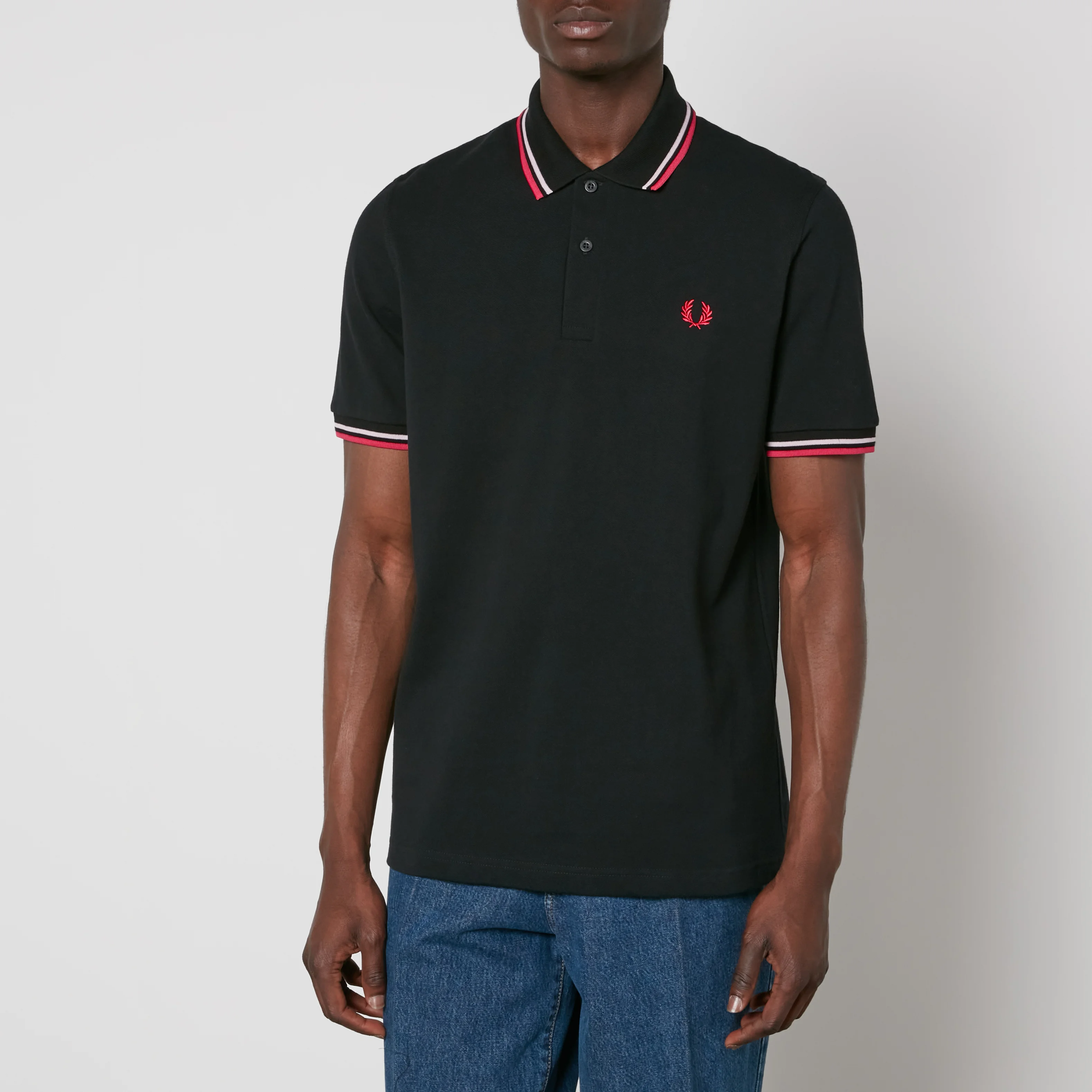 Fred Perry Twin Tipped Cotton-Pique Polo Shirt - S Image 1